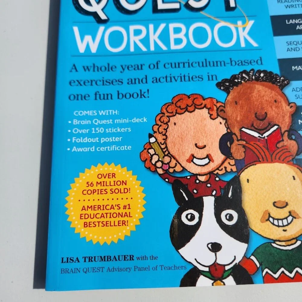 NEW Brain Quest Workbook Grade 1 1st Grade Book Paperback ‏ 320pages Stocking St